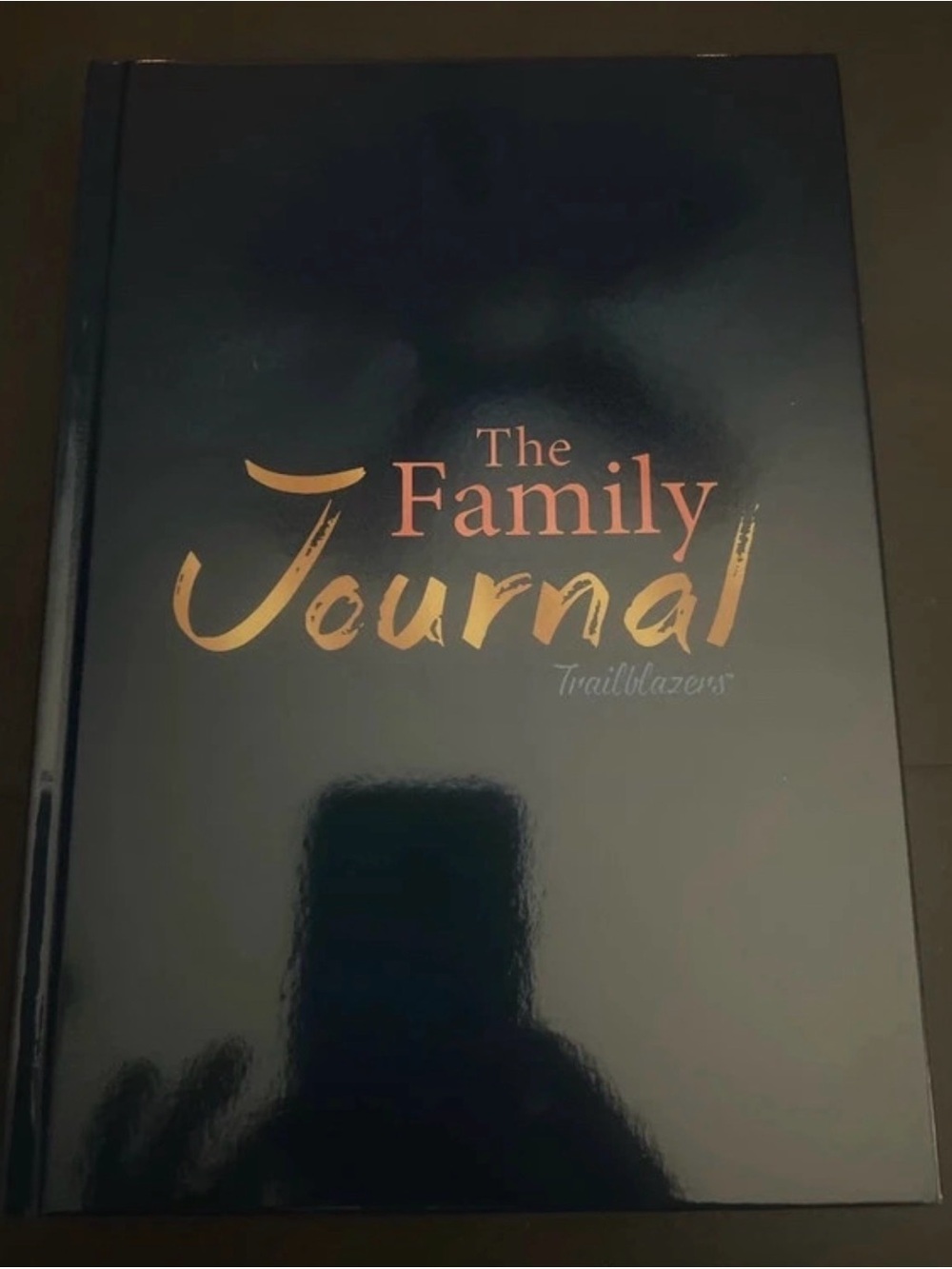 The Family Journal Hardcover - Navy Blue with Rose Gold Lettering
